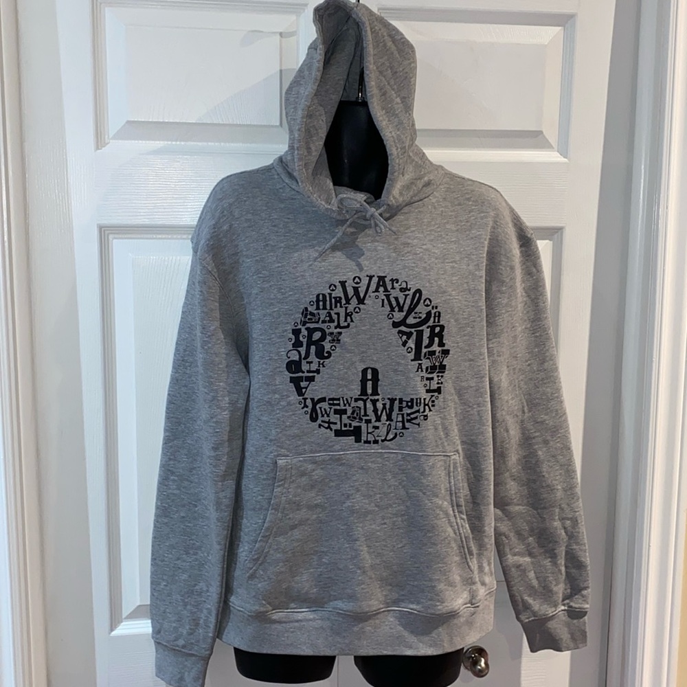 Airwalk Men’s Graphic Print Hoodie Sweatshirt Heather Grey Size Medium